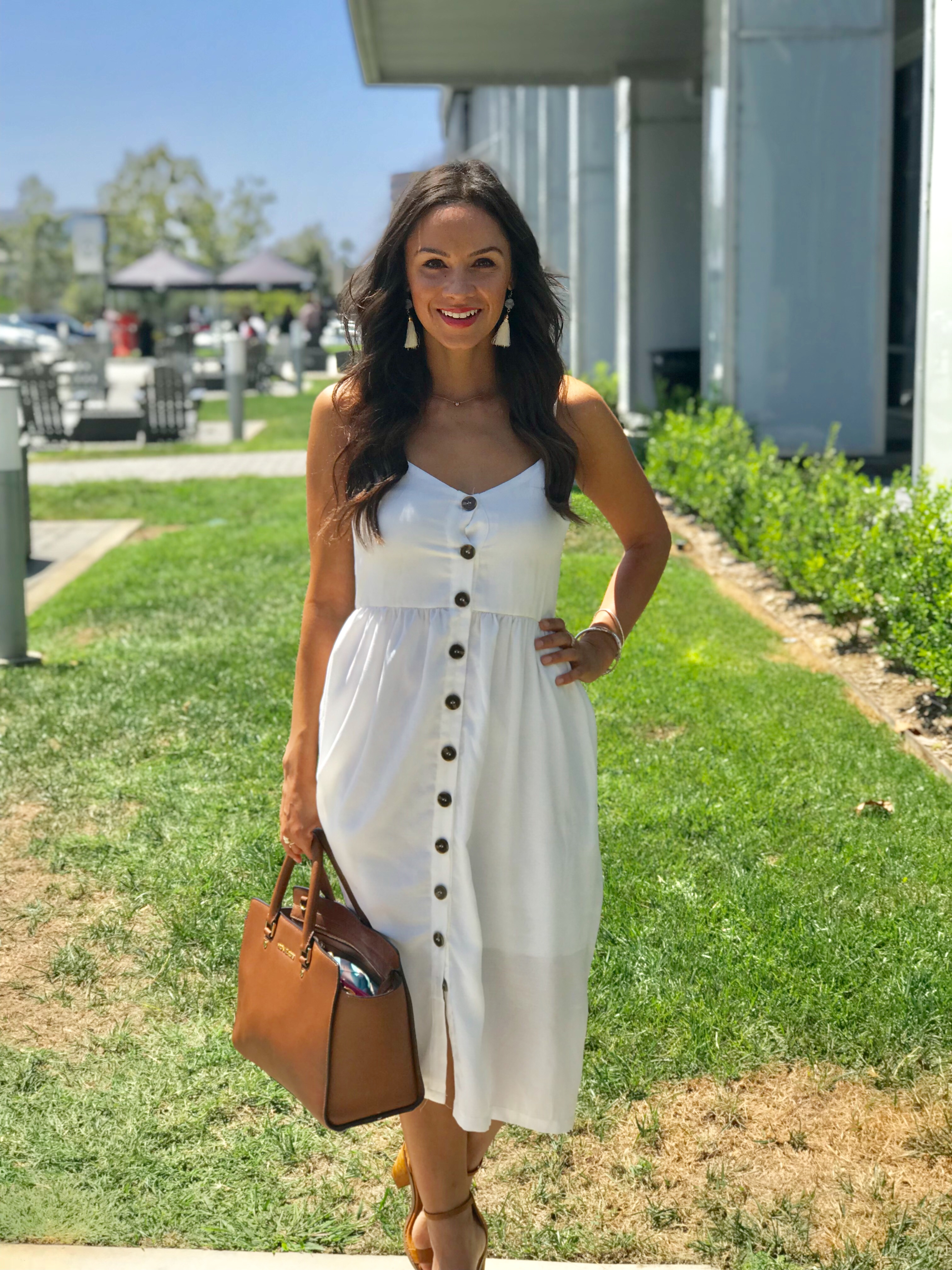 cami button down dress